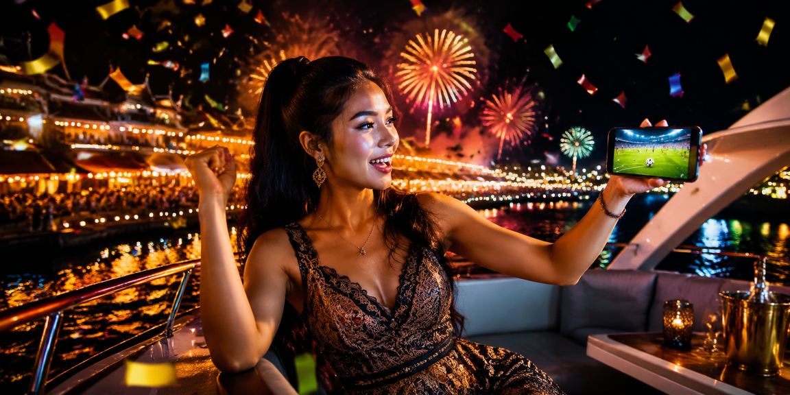 Acara khusus High Roller di tekno88 dengan latar festival mewah