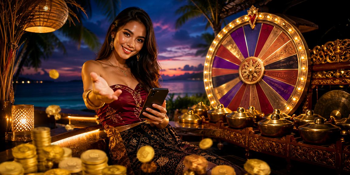 Model berpartisipasi dalam undian berhadiah dengan ekspresi semangat dan penuh kegembiraan